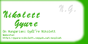 nikolett gyure business card